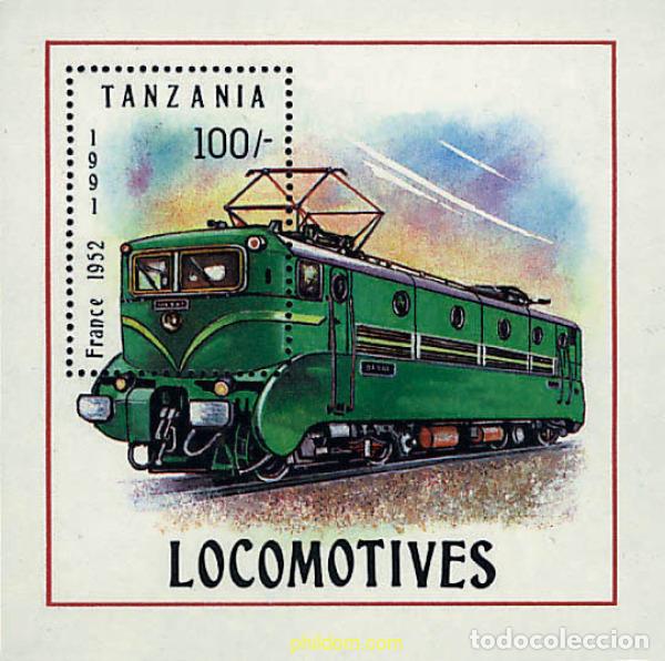 Sellos: 59153 MNH TANZANIA 1991 LOCOMOTORAS DEL MUNDO