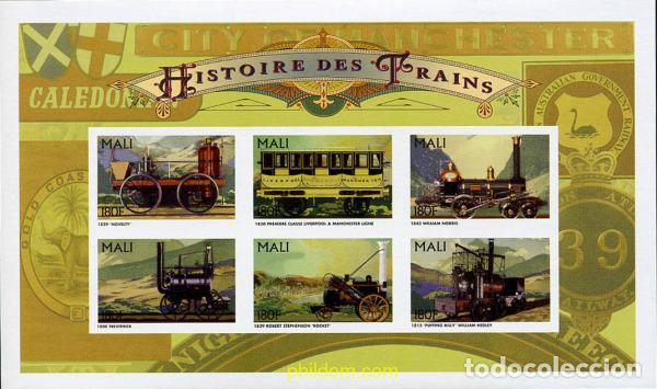 Sellos: 12893 MNH MALI 1996 LOCOMOTORAS Y VAGONES ANTIGUOS