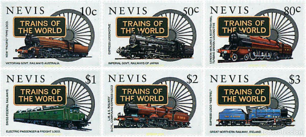 Sellos: 76530 MNH NEVIS 1997 LOCOMOTORAS