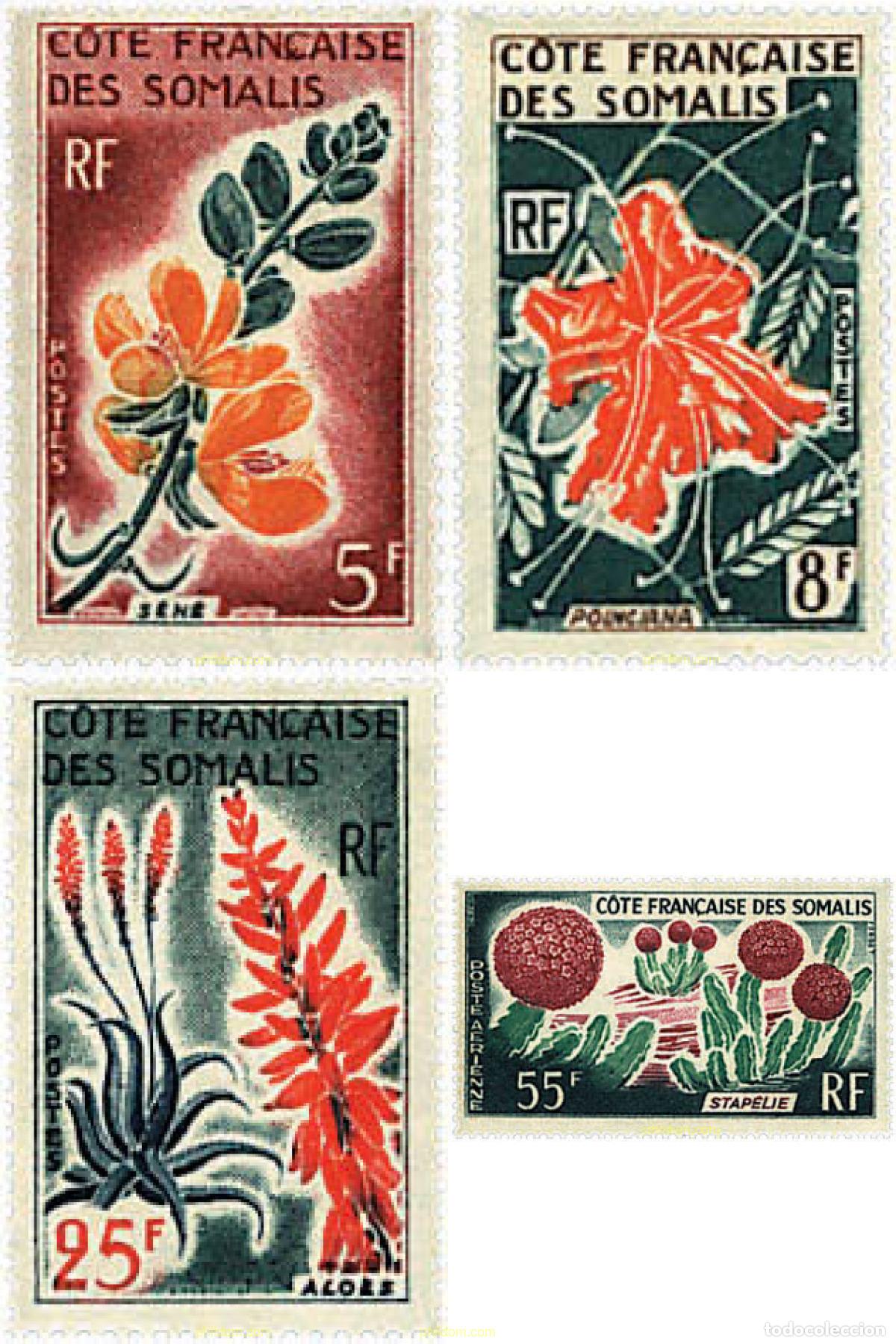 Sellos: 98528 MNH COSTA DE LOS SOMALIS 1966 FLORES