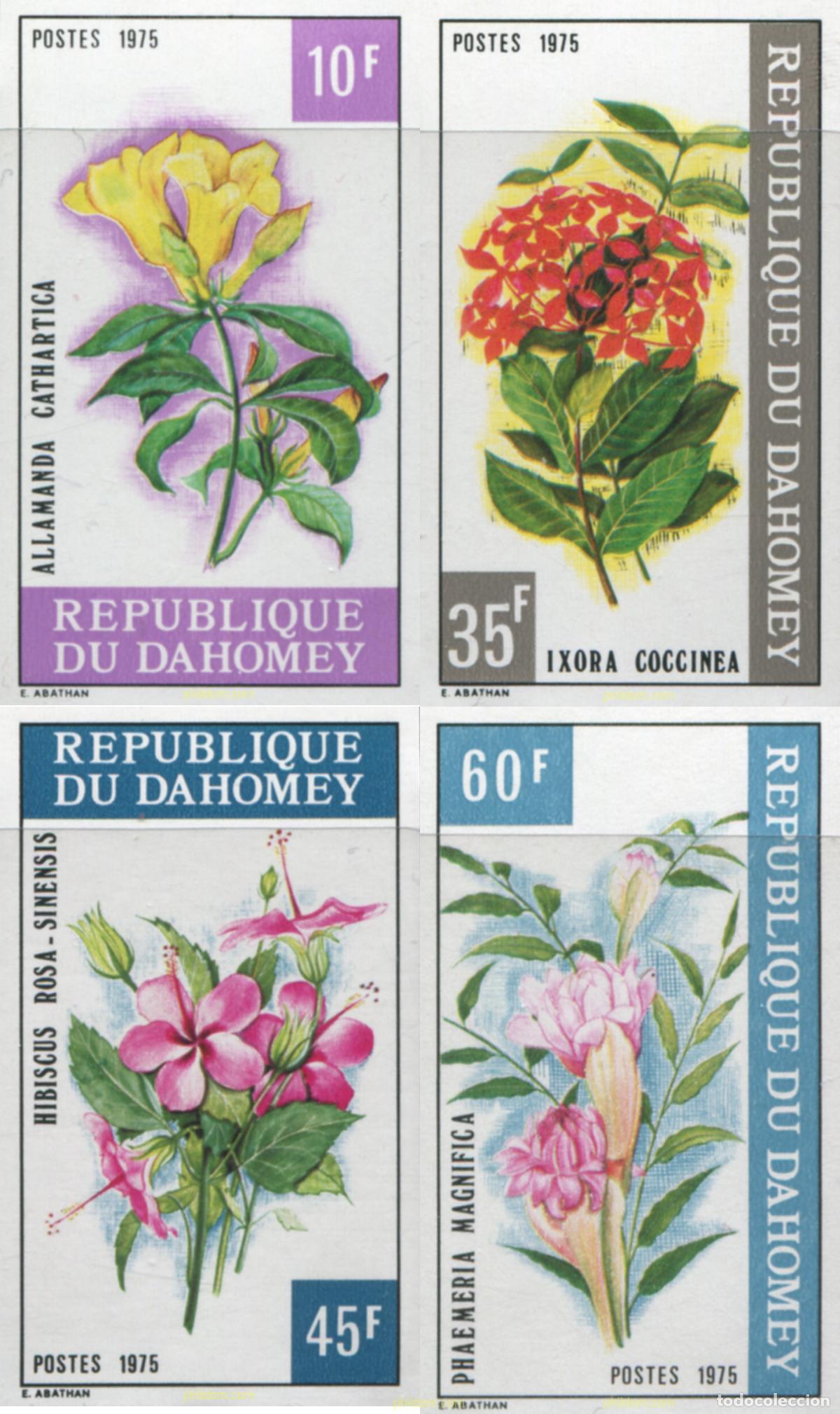 Sellos: 193512 MNH DAHOMEY 1975 FLORES