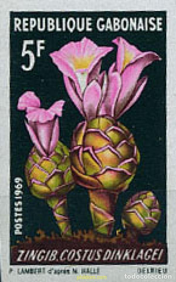 Sellos: 221406 MNH GABON 1969 FLORES