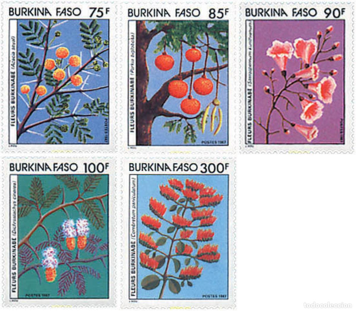 Sellos: 650819 MNH BURKINA FASO 1987 FLORES DE BURKINA