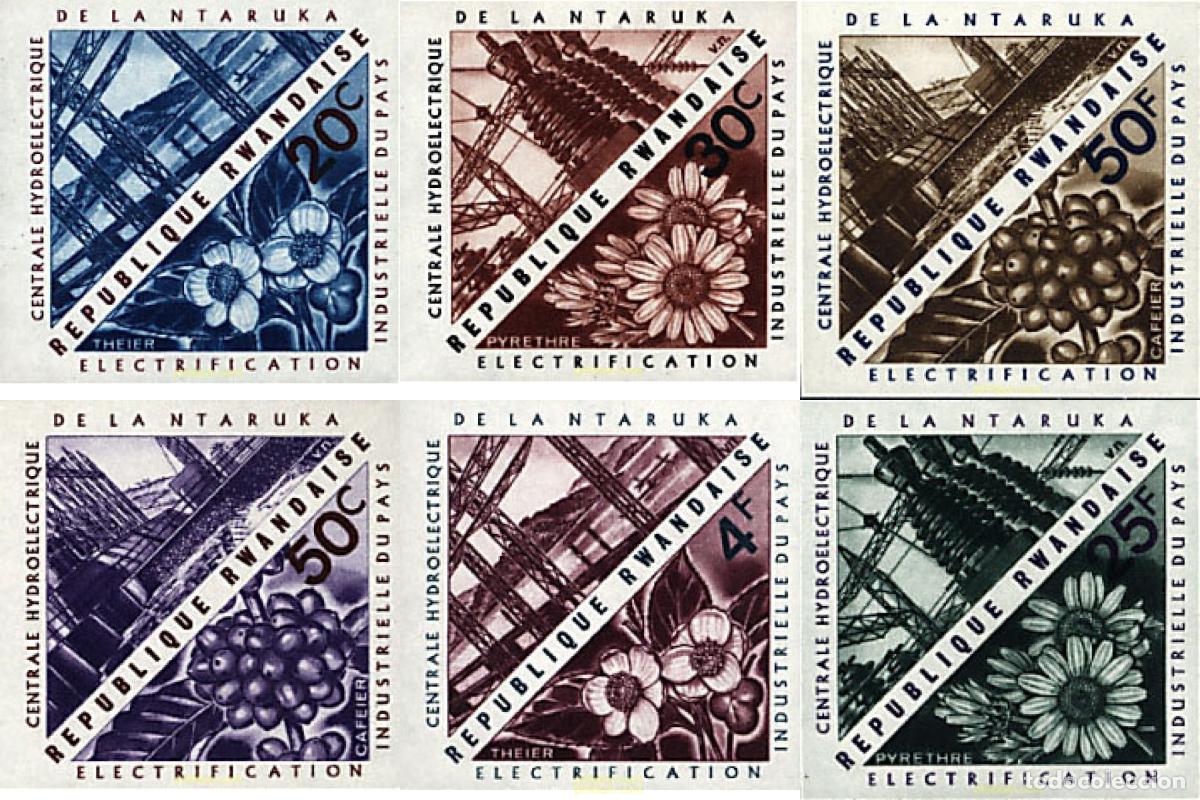 Sellos: 17845 MNH RUANDA 1967 ELECTRIFICACION INDUSTRIAL DEL PAIS