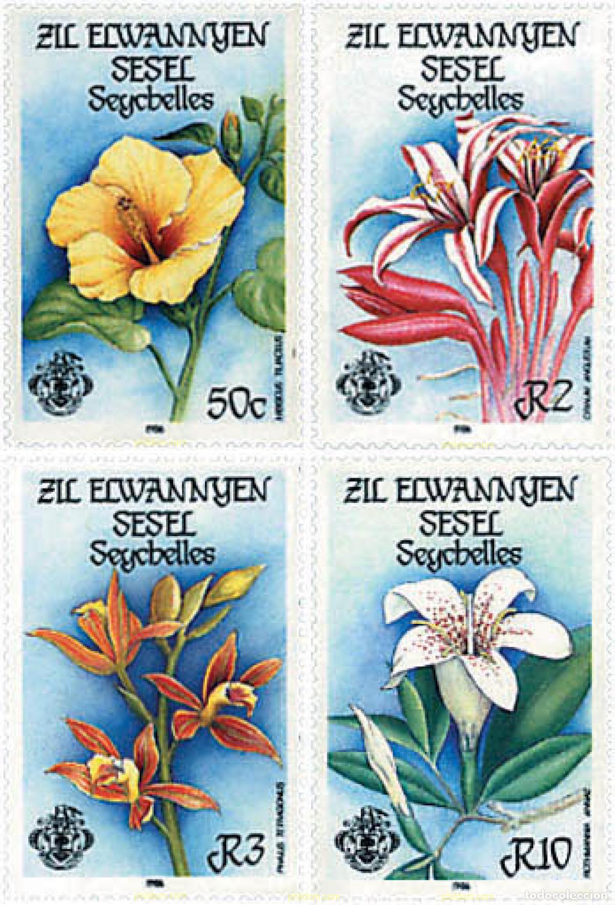 Sellos: 93450 MNH SEYCHELLES. Zil Elwannyen Sesel 1986 FLORES