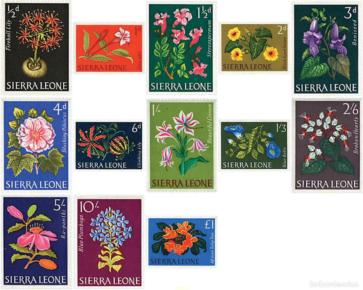 Sellos: 93468 MNH SIERRA LEONA 1963 FLORES REGIONALES
