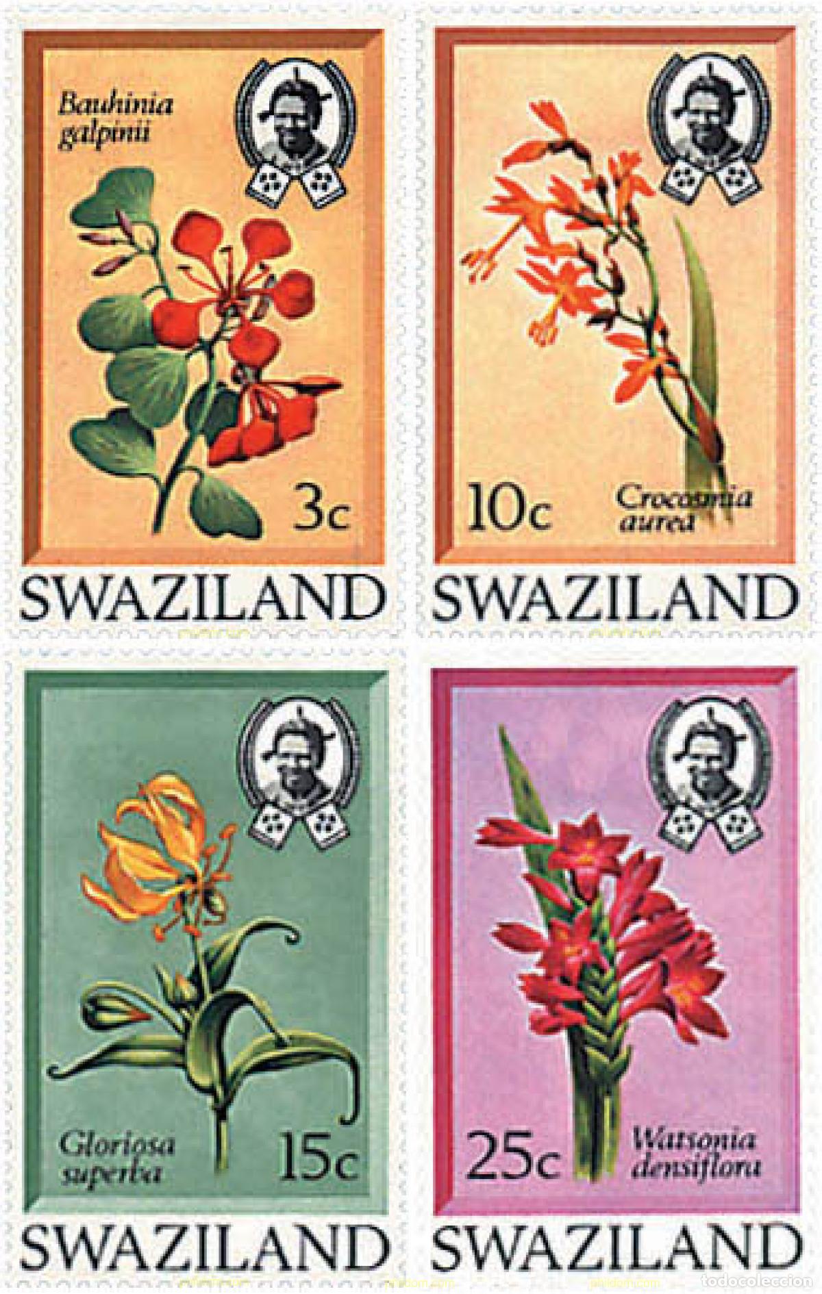 Sellos: 93817 MNH SWAZILANDIA 1971 FLORES TROPICALES