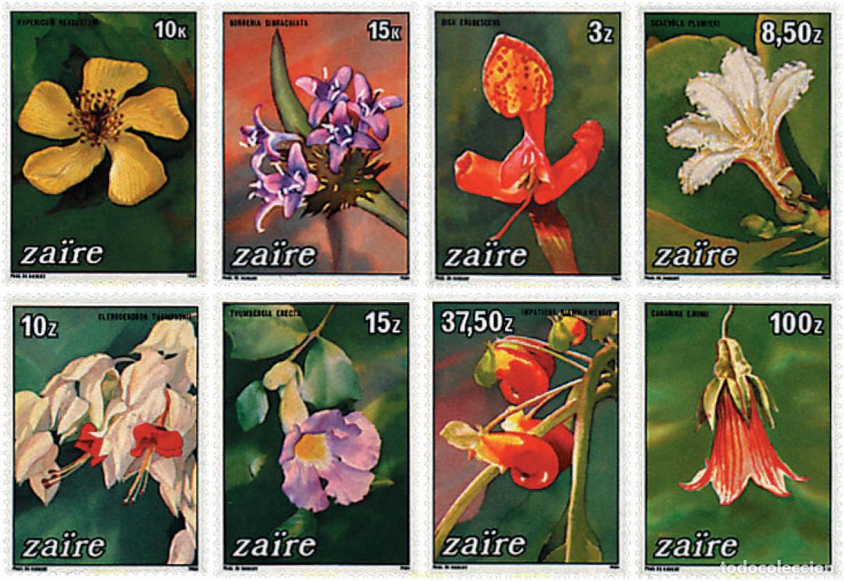 Sellos: 93097 MNH ZAIRE 1984 FLORES DEL ZAIRE