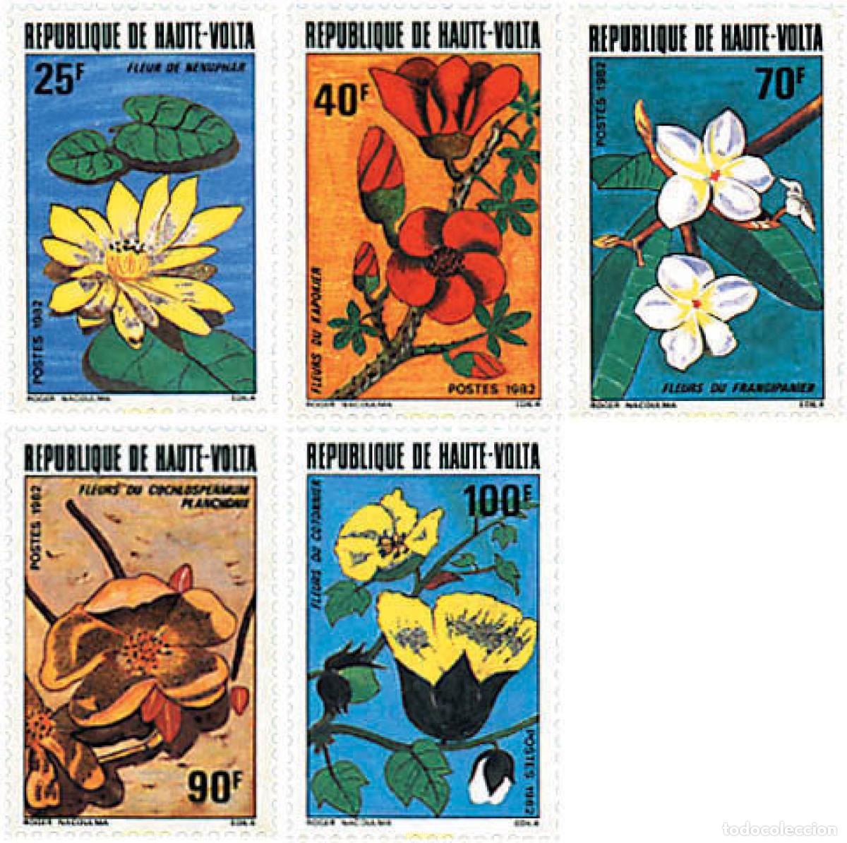 Sellos: 80923 MNH ALTO VOLTA 1982 FLORES