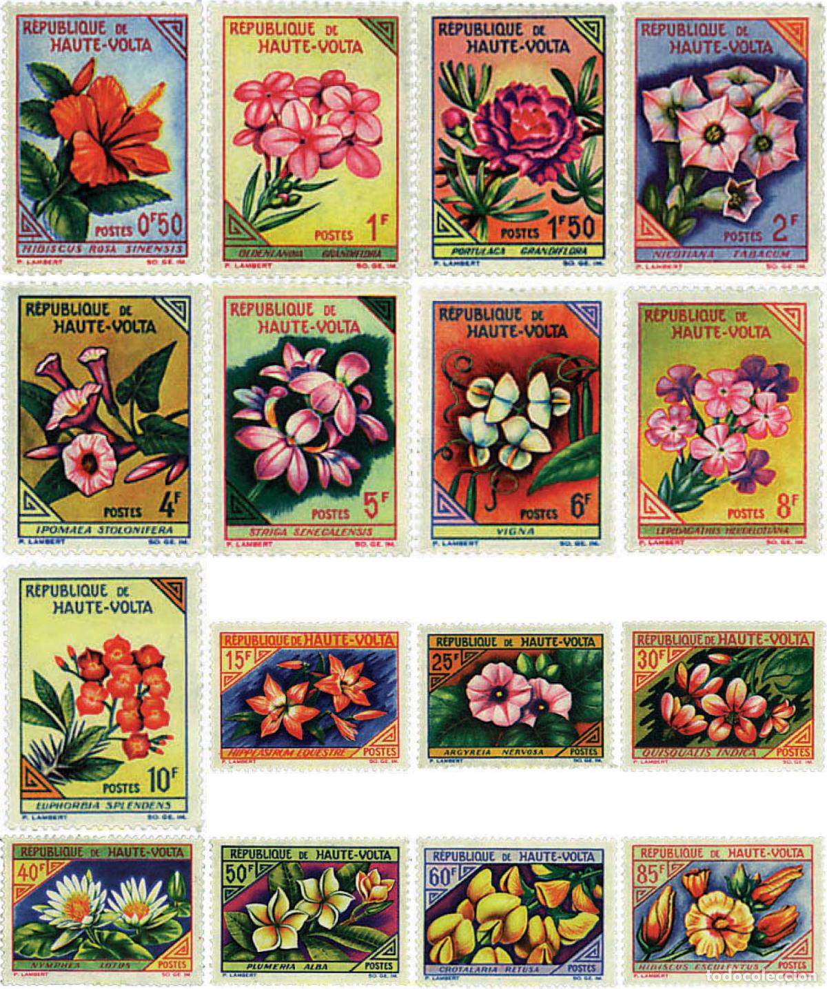 Sellos: 96029 MNH ALTO VOLTA 1963 FLORES