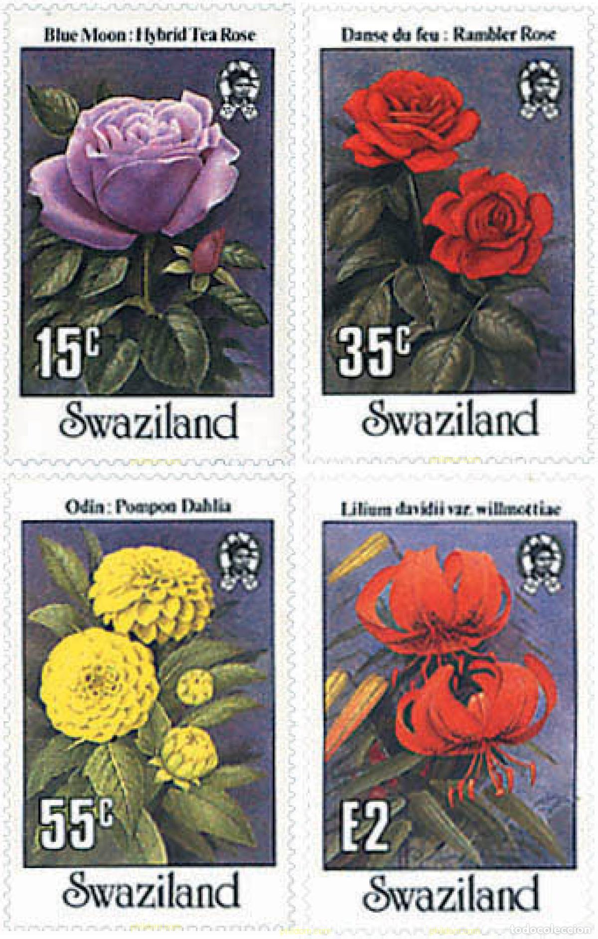 Sellos: 93820 MNH SWAZILANDIA 1987 FLORES DE JARDIN