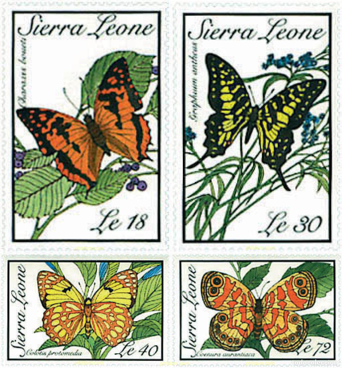 Sellos: 241792 MNH SIERRA LEONA 1989 MARIPOSAS