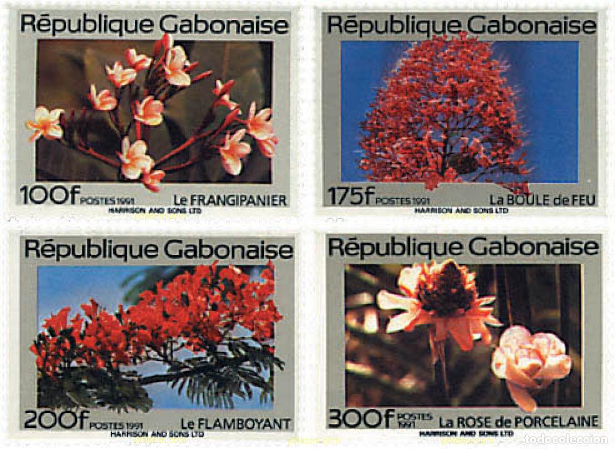 Sellos: 98978 MNH GABON 1991 FLORES DEL GABON