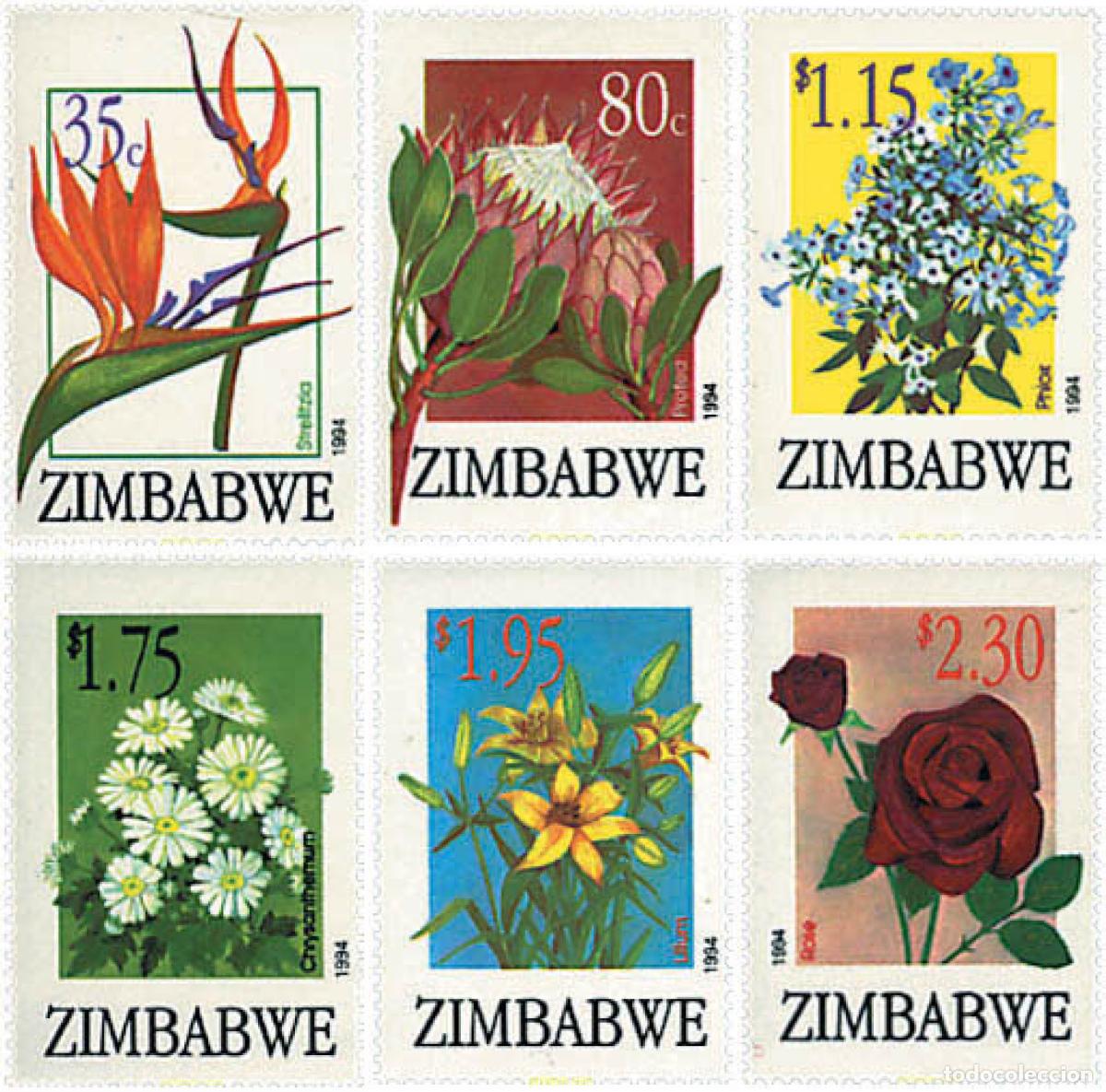 Sellos: 93116 MNH ZIMBABUE 1994 FLORES