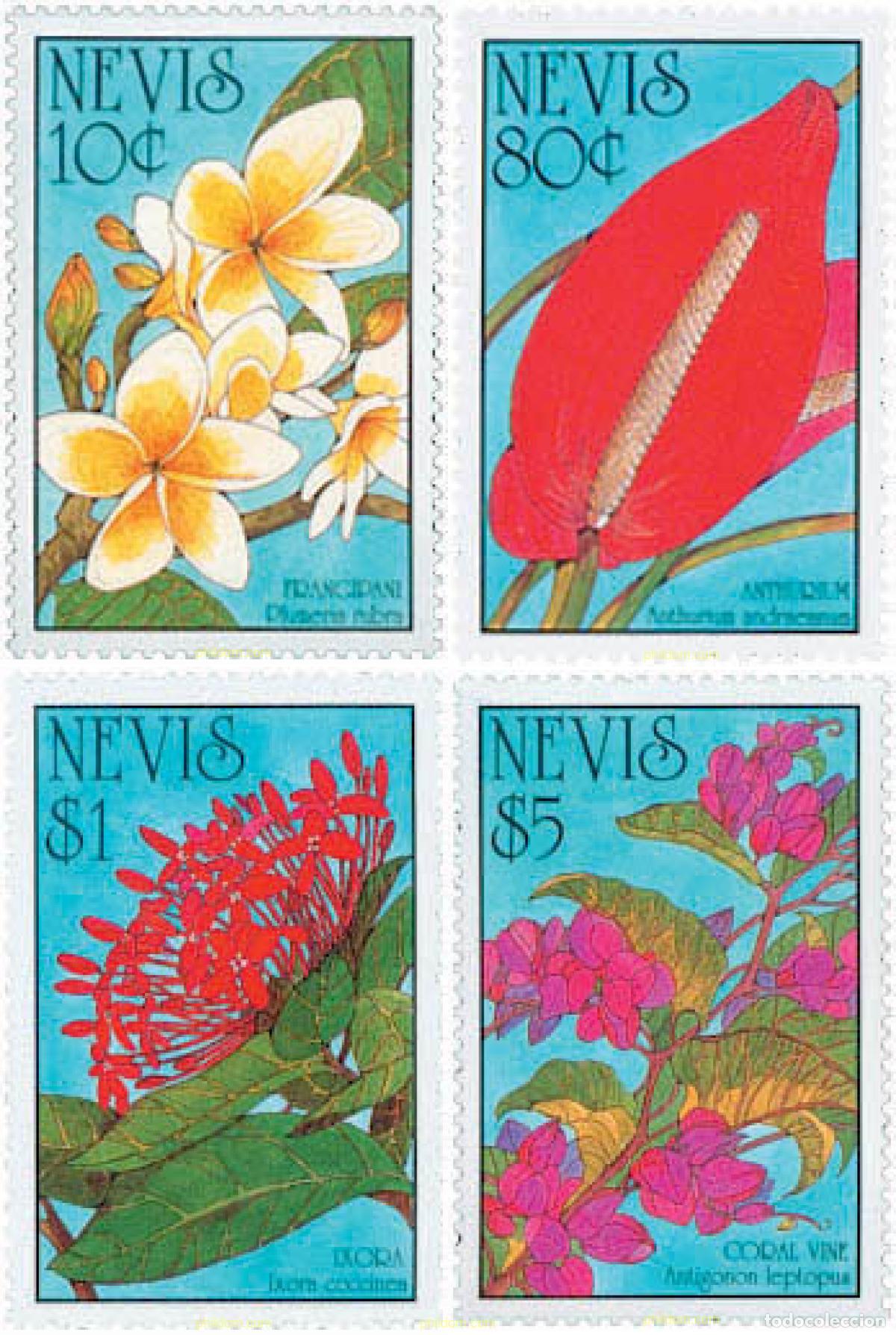 Sellos: 347395 MNH NEVIS 1993 FLORES TROPICALES
