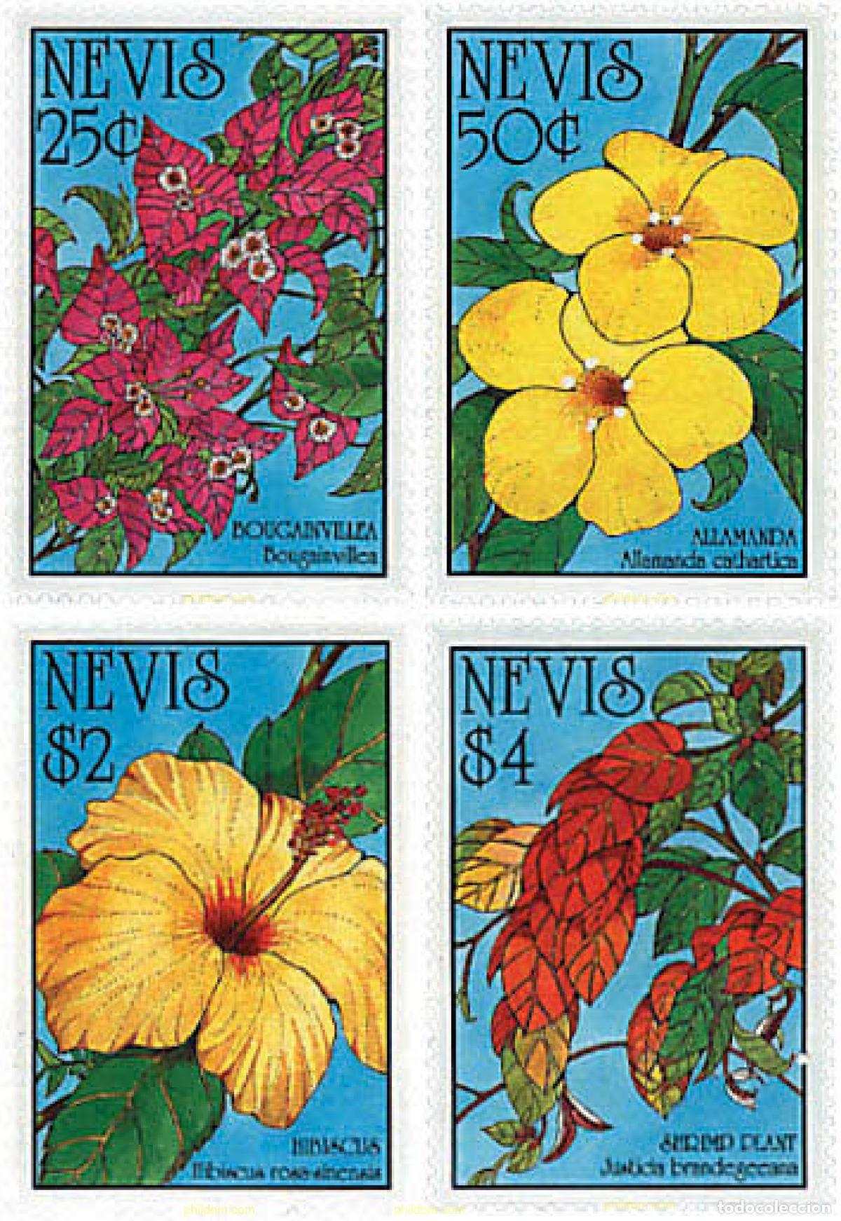 Sellos: 347405 MNH NEVIS 1993 FLORES TROPICALES