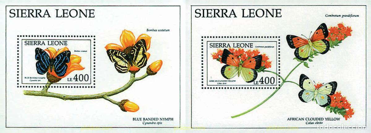 Sellos: 241819 MNH SIERRA LEONA 1991 FLORES Y MARIPOSAS