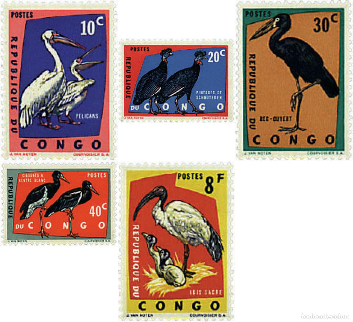 Sellos: 655815 MNH CONGO EX-BELGA 1963 PROTECCION DE LAS AVES