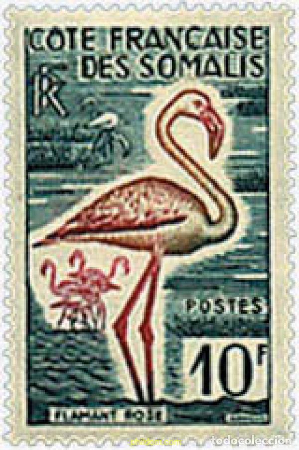 Sellos: 595647 MNH COSTA DE LOS SOMALIS 1959 PECES Y AVES