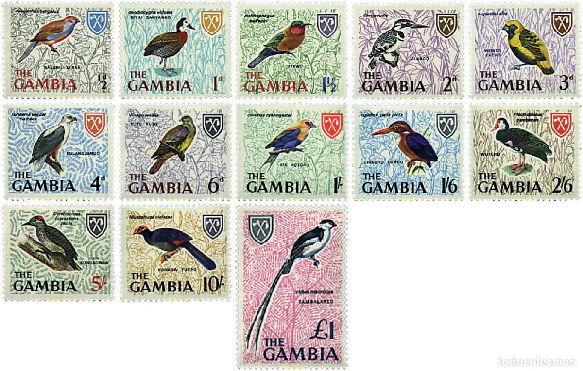 Sellos: 34180 MNH GAMBIA 1966 AVES