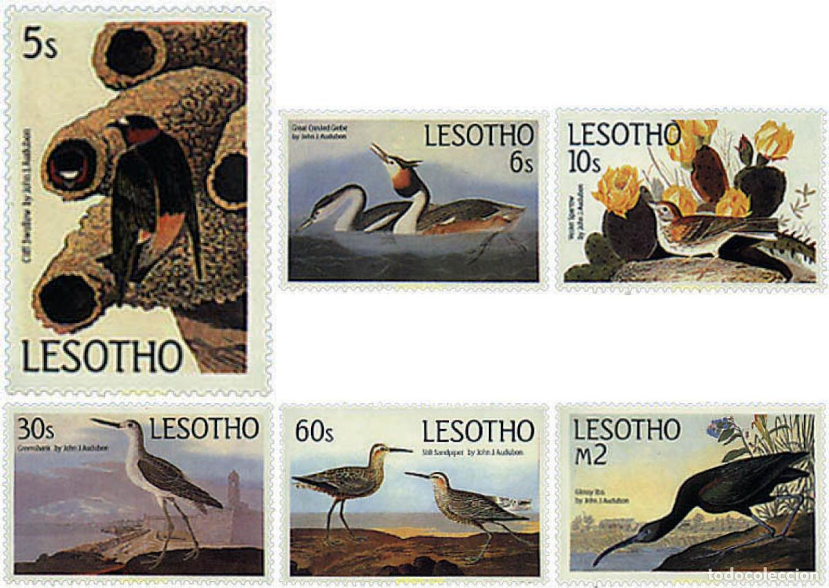 Sellos: 94315 MNH LESOTHO 1985 BICENTENARIO DEL NACIMIENTO DEL ORNITOLOGO J.J. AUDUBON