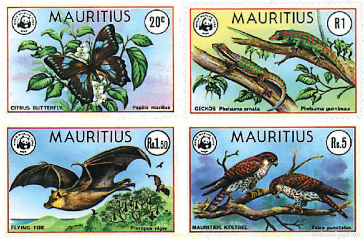 Stamps: 95529 MNH MAURICIO 1978 PROTECCION DE LA NATURALEZA