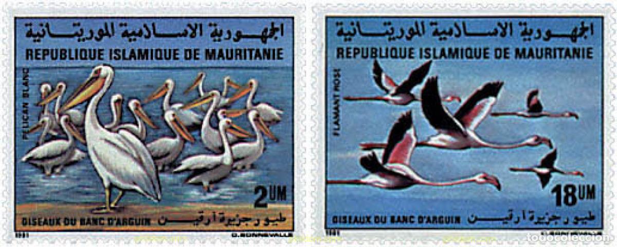 Stamps: 73515 MNH MAURITANIA 1981 AVES DEL BANCO DE ARGUIN