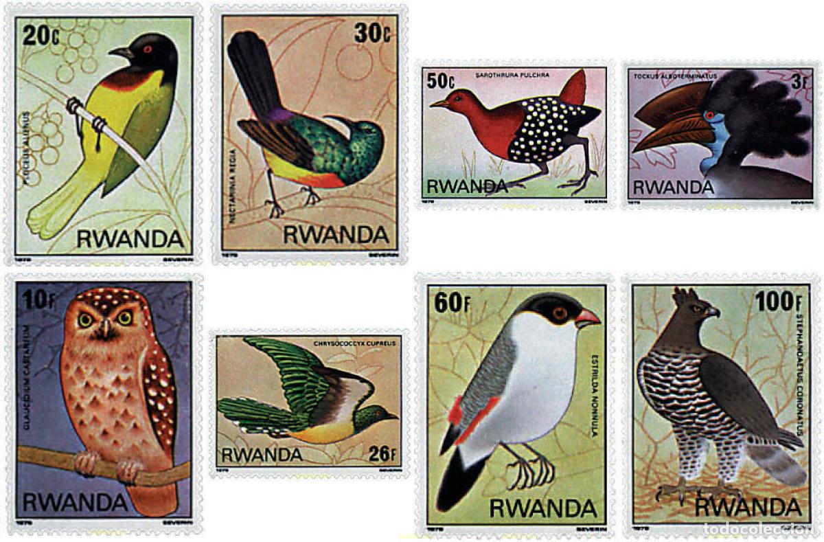 Sellos: 56542 MNH RUANDA 1980 AVES