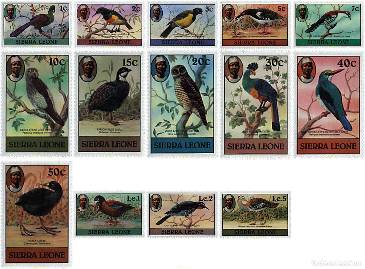Sellos: 33699 MNH SIERRA LEONA 1980 AVES