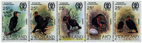 Sellos: 149615 MNH SWAZILANDIA 1985 BICENTENARIO DEL NACIMIENTO DEL ORNITOLOGO J.J. AUDUBON