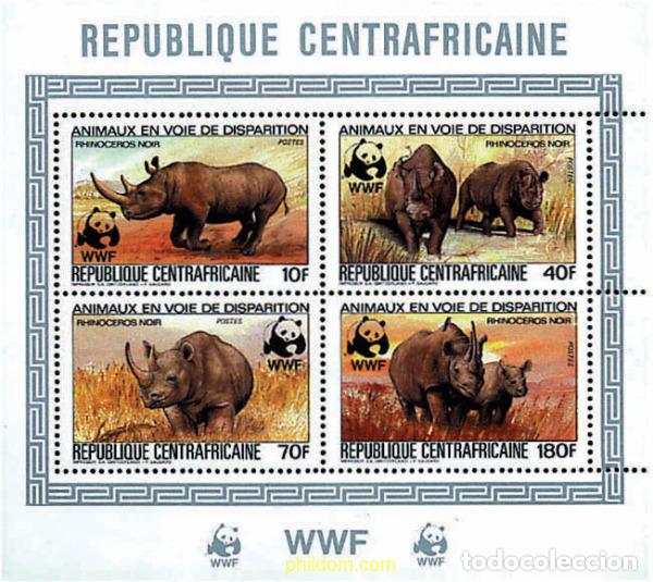 Briefmarken: 4242 MNH CENTROAFRICANA 1983 RINOCERONTE NEGRO