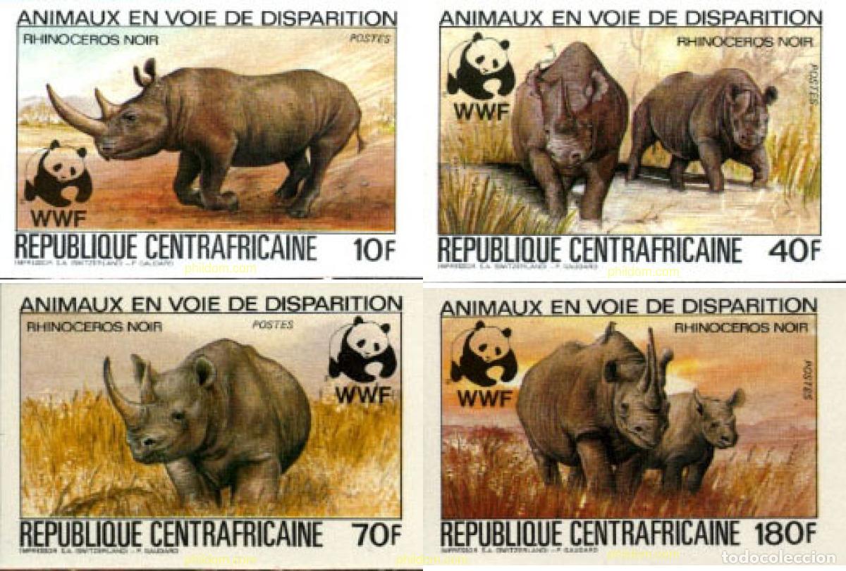 Briefmarken: 15012 MNH CENTROAFRICANA 1983 RINOCERONTE NEGRO