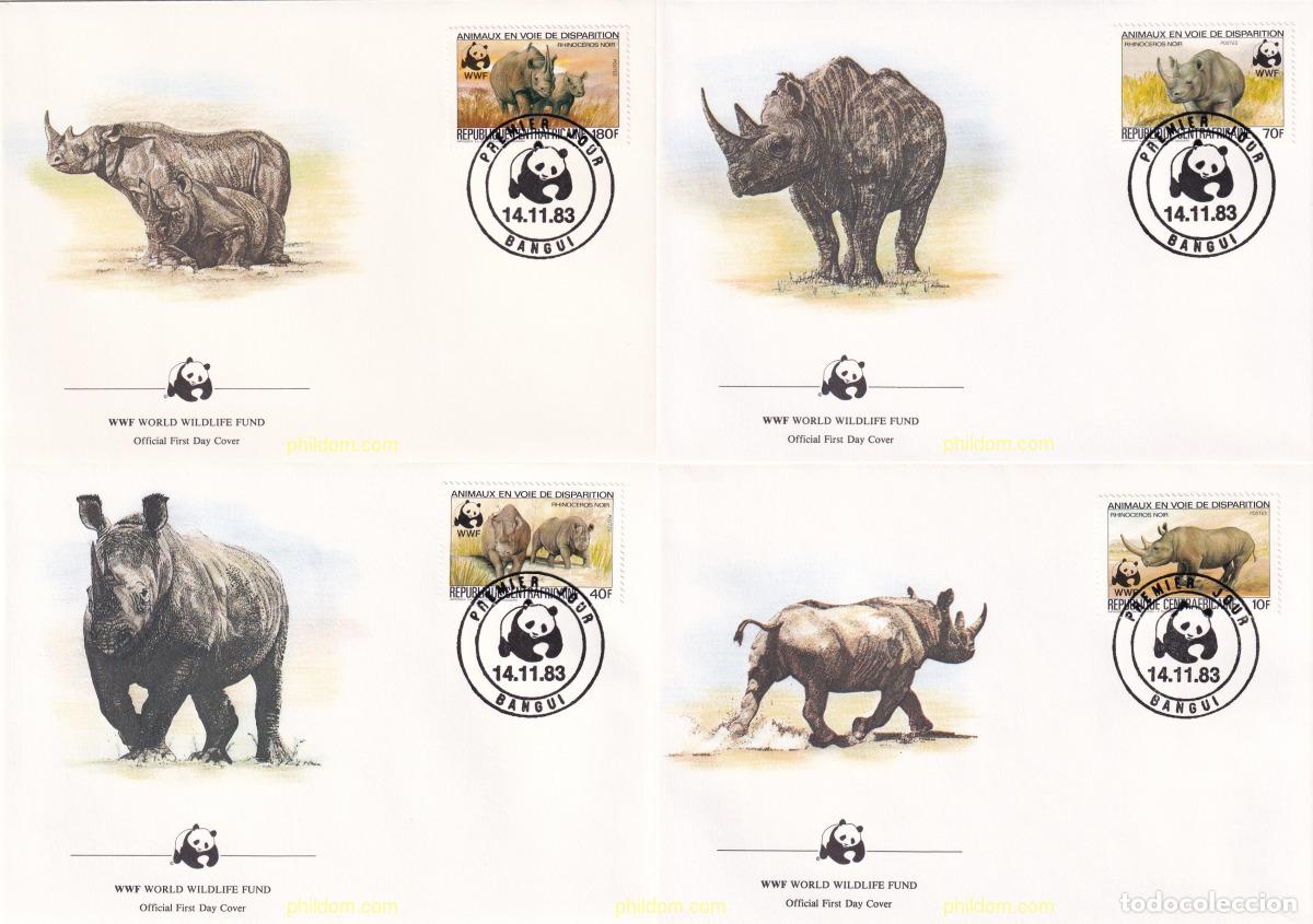 Francobolli: 23286 MNH CENTROAFRICANA 1983 RINOCERONTE NEGRO