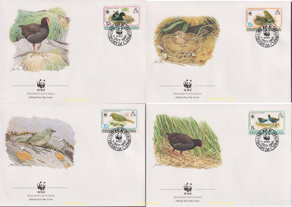 Sellos: 23073 MNH TRISTAN DA CUNHA 1991 POLLA DE AGUA DE GOUGH, SEMILLERO DE GOUGH