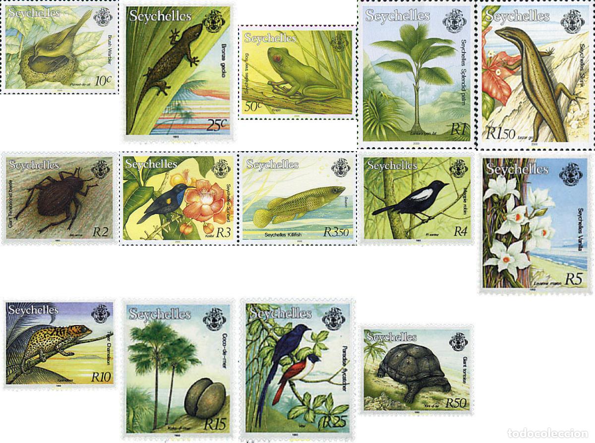 Sellos: 93339 MNH SEYCHELLES 1993 FAUNA Y FLORA