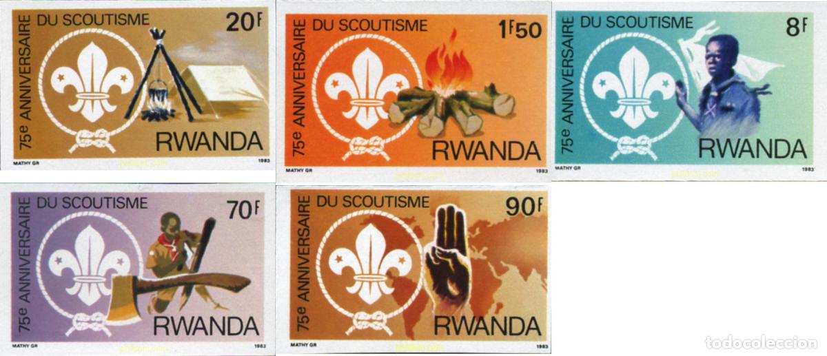 Sellos: 221924 MNH RUANDA 1983 75 ANIVERSARIO DEL ESCULTISMO
