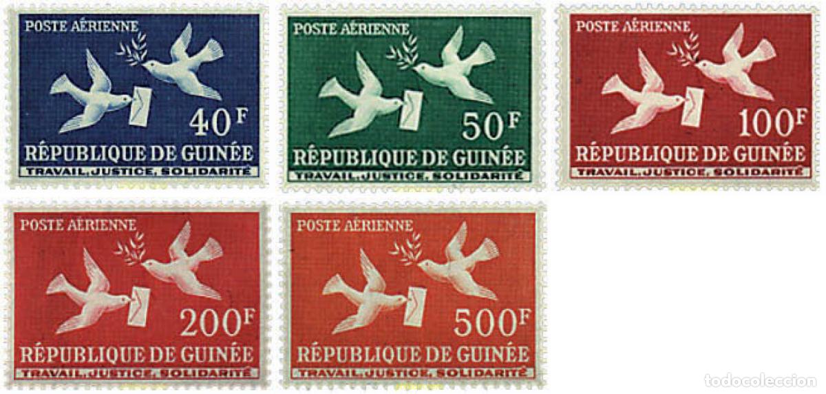 Sellos: 33622 MNH GUINEA 1959 PALOMAS