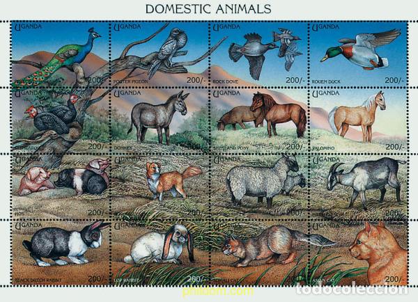 Sellos: 226850 MNH UGANDA 1995 ANIMALES DOMESTICOS