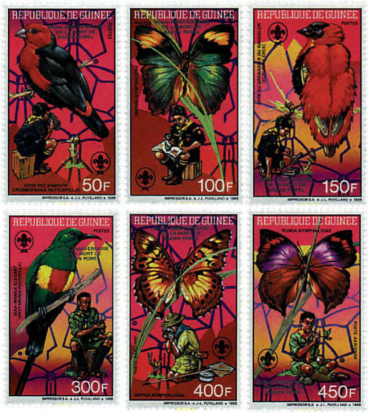 Sellos: 77260 MNH GUINEA 1993 50 ANIVERSARIO DE LA MUERTE DE LORD BADEN-POWELL