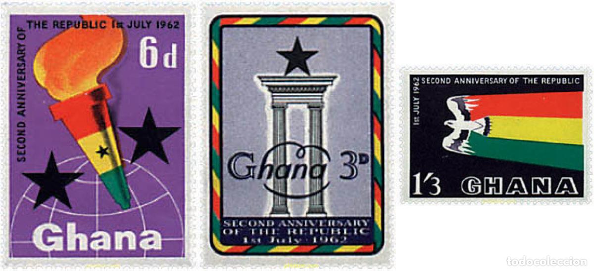 Sellos: 277007 HINGED GHANA 1962 2 ANIVERSARIO DE LA REPUBLICA