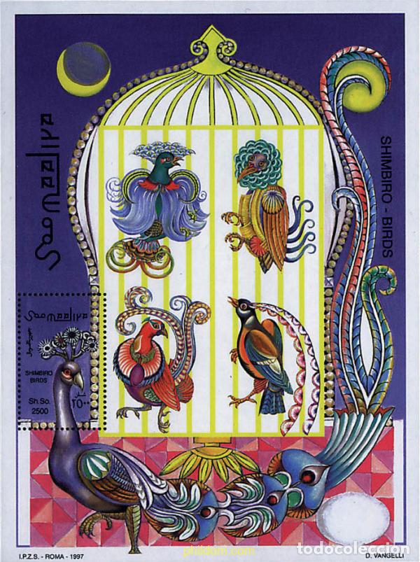 Sellos: 76605 MNH SOMALIA 1997 PAJAROS DE VISTOSO PLUMAJE