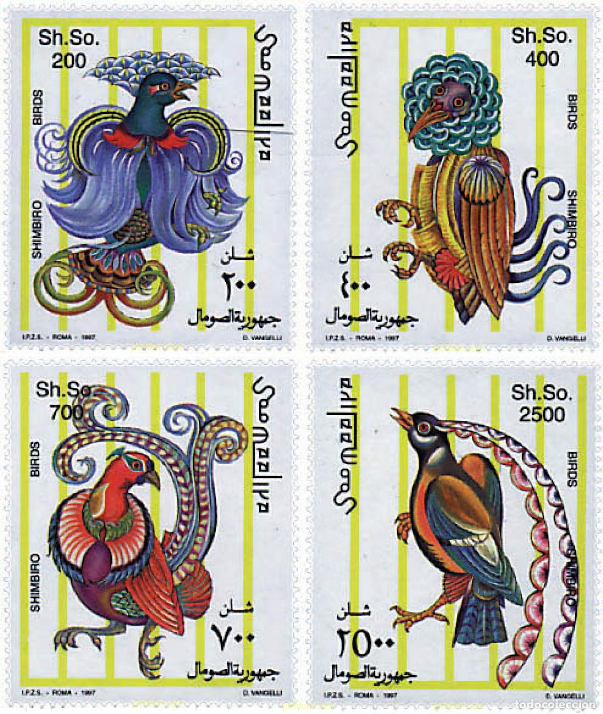 Sellos: 76603 MNH SOMALIA 1997 PAJAROS DE VISTOSO PLUMAJE