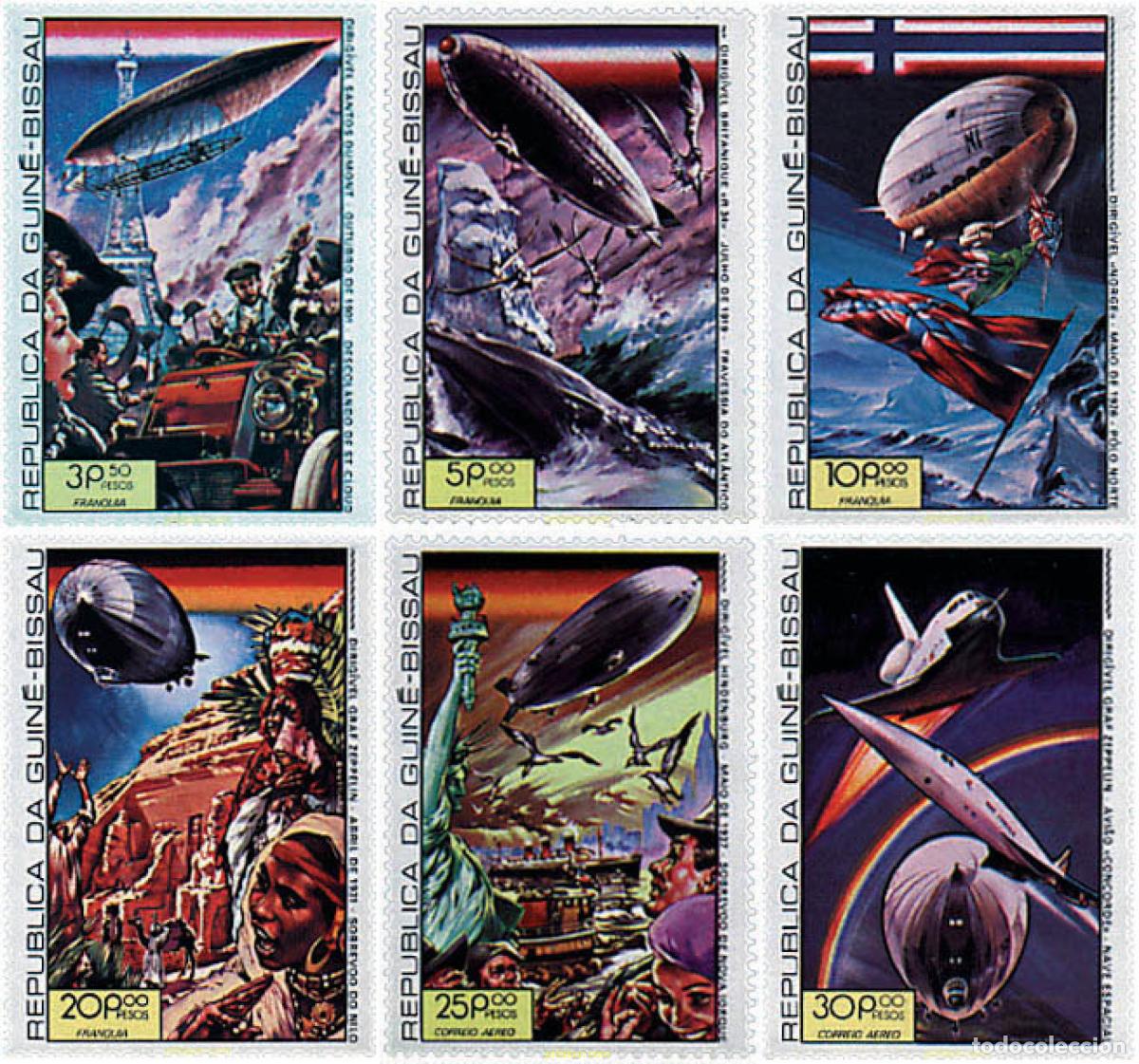 Sellos: 91109 MNH GUINEA BISSAU 1978 75 ANIVERSARIO DEL ZEPPELIN
