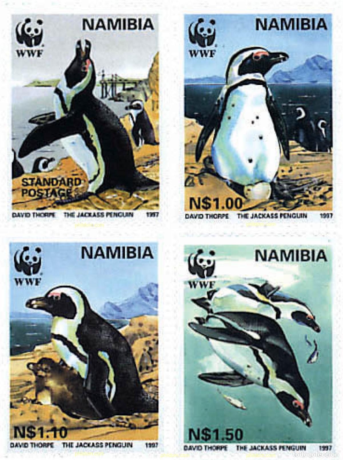 Sellos: 74183 MNH NAMIBIA 1997 PINGUINO DE ANTEOJOS