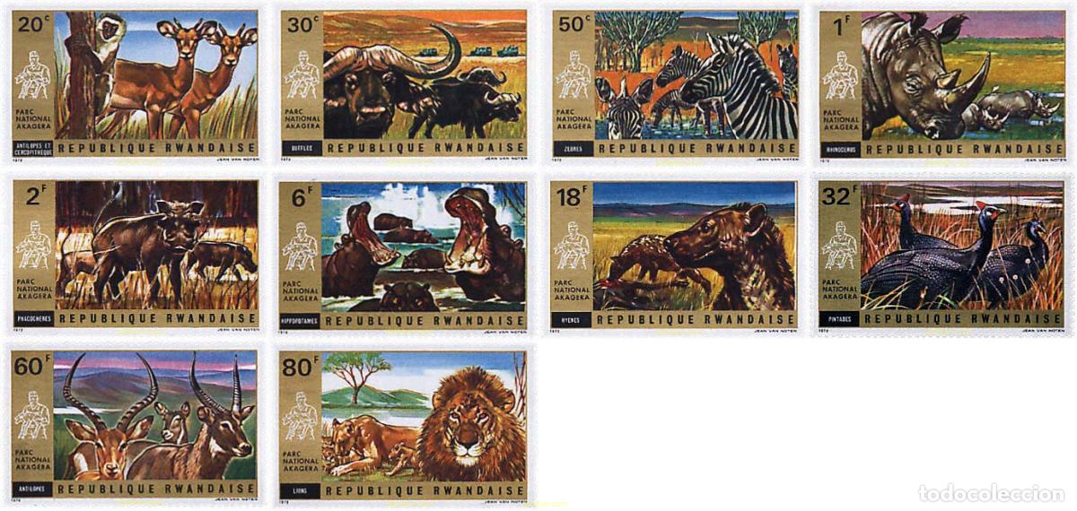 Sellos: 56629 MNH RUANDA 1972 PARQUE NACIONAL AKAGERA