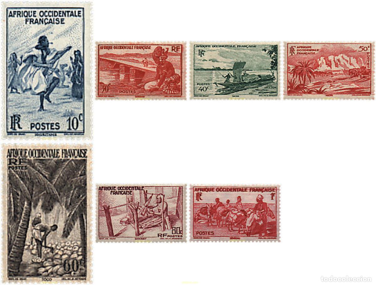 Sellos: 667792 HINGED AFRICA OCCIDENTAL FRANCESA 1947 SERIE BASICA