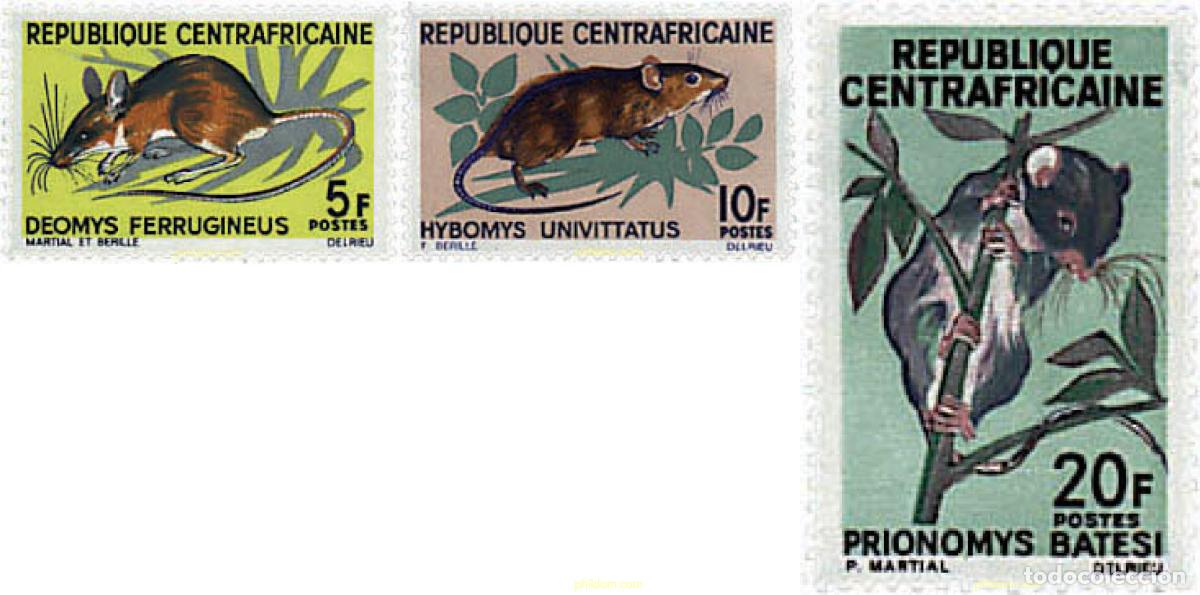 Briefmarken: 50700 MNH CENTROAFRICANA 1966 ROEDORES