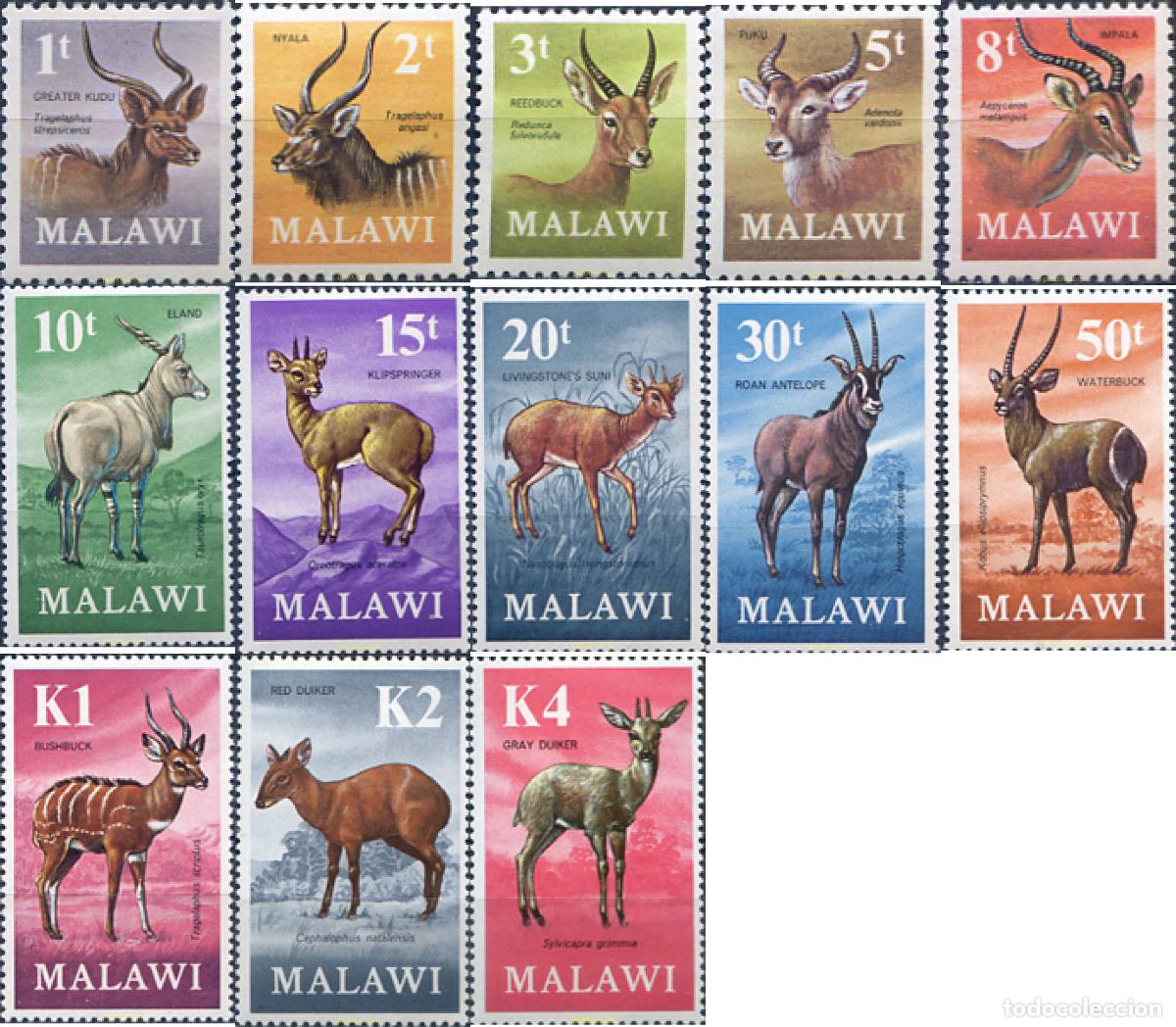 Sellos: 76548 MNH MALAWI 1971 ANTILOPES