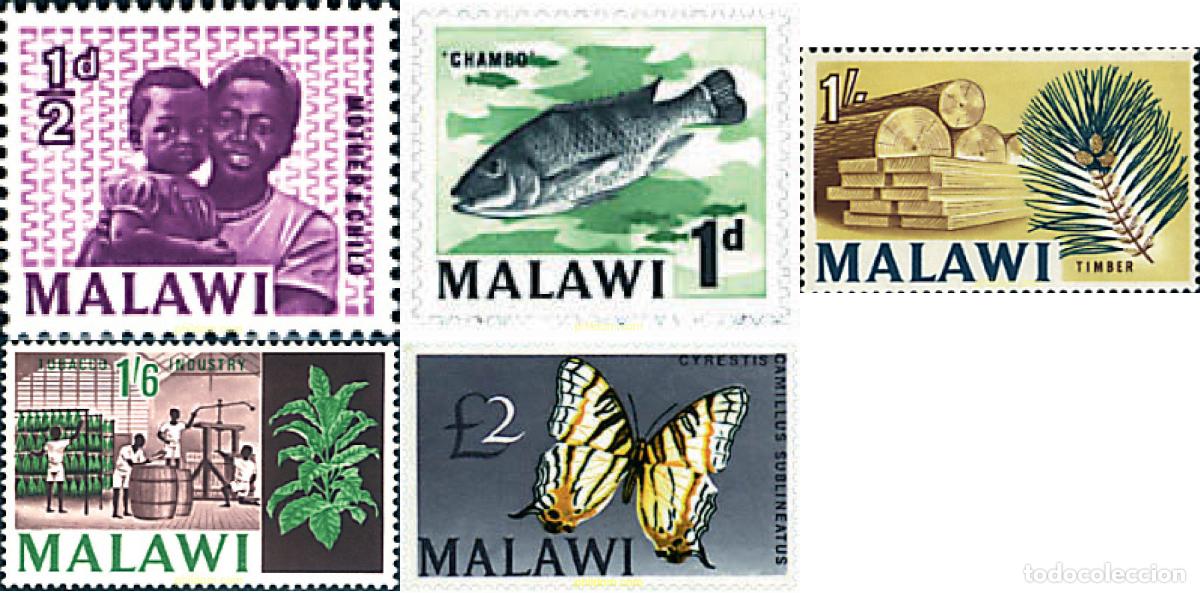 Sellos: 340256 MNH MALAWI 1966 MOTIVOS VARIOS