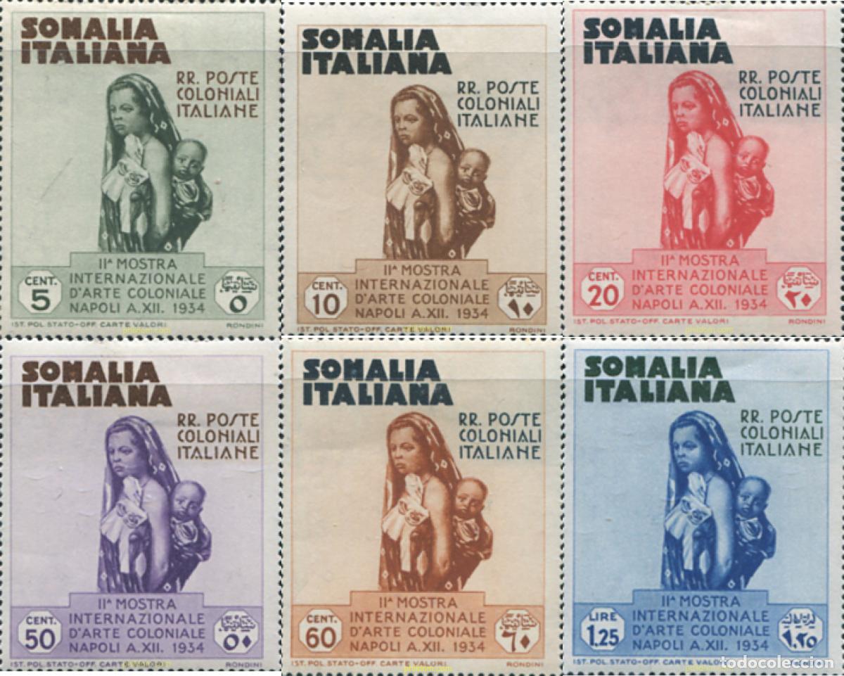 Sellos: 363175 HINGED SOMALIA ITALIANA 1934 2 EXPOSICION DE ARTE COLONIAL EN NAPOLES